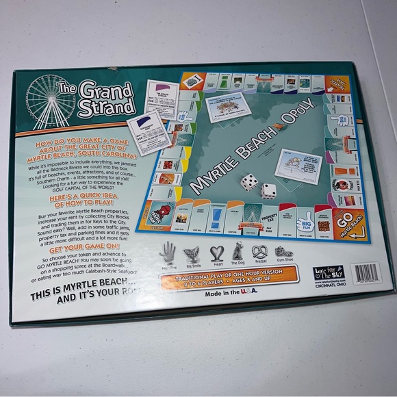 Myrtle Beach Opoly Fun Board Game Monopoly Style Board Game - Picture 7 of 7